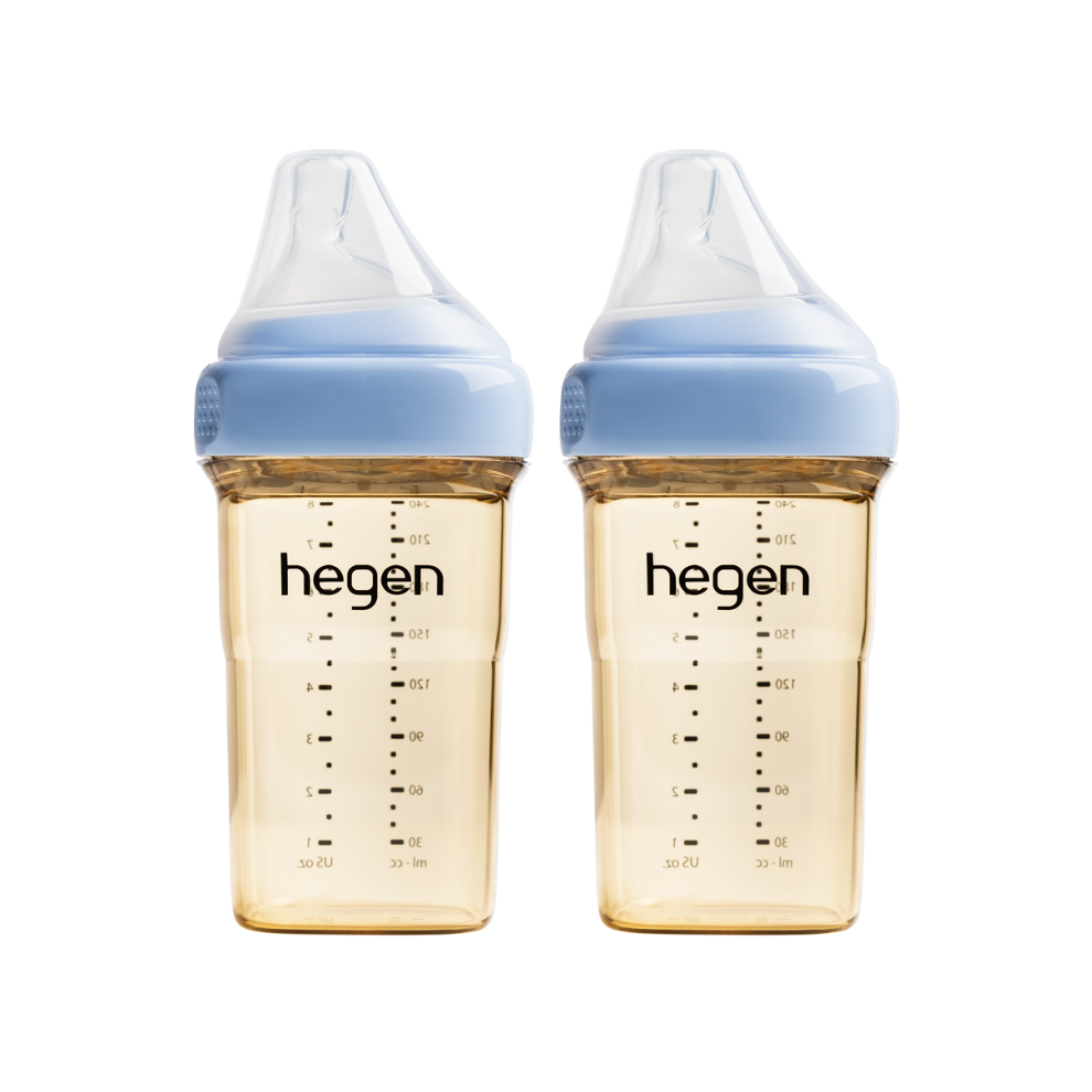 Hegen PCTO™ 240ml Feeding Bottle PPSU, 2-Pack with 2 x Medium Flow Teat (3 to 6 Months)