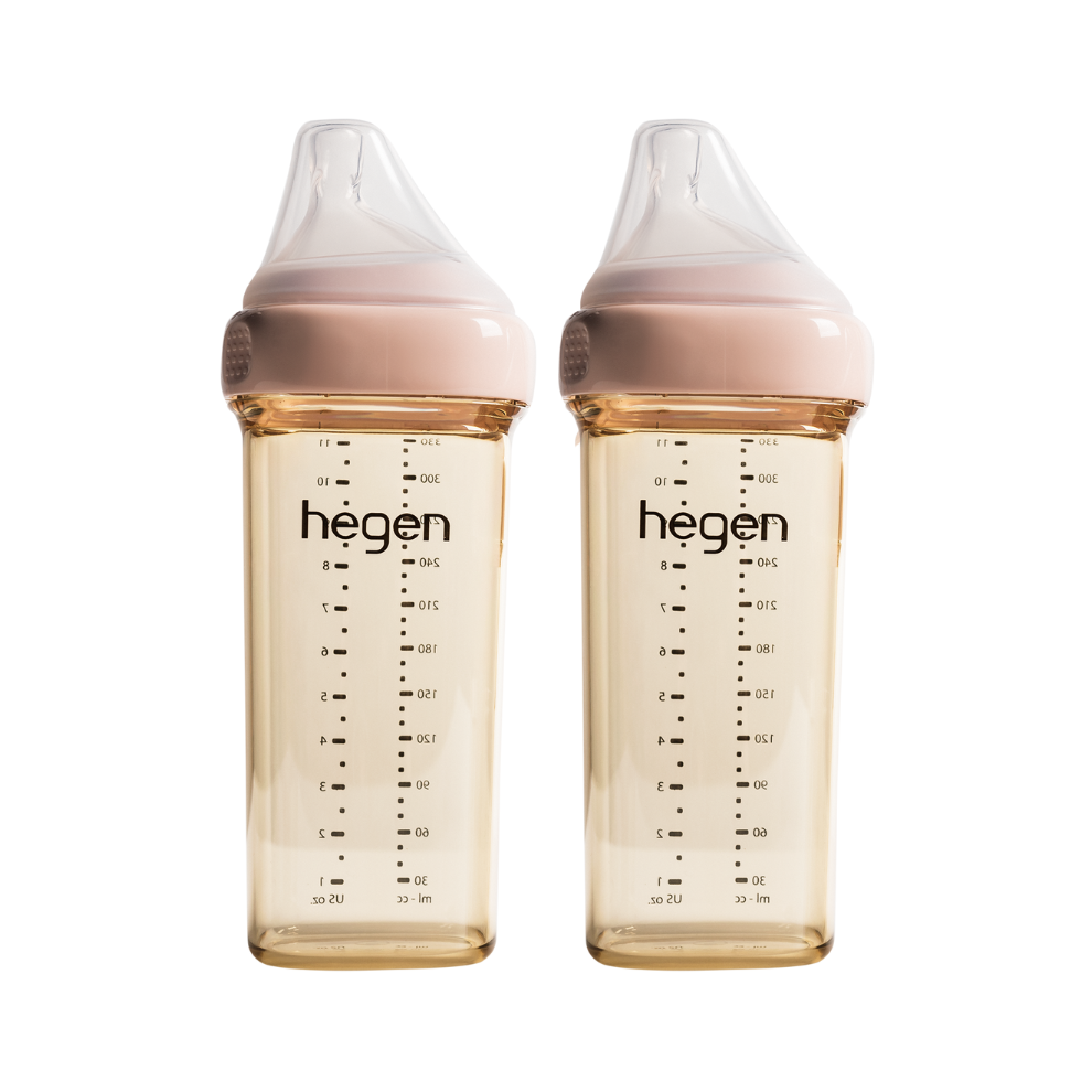Hegen PCTO™ 330ml Feeding Bottle PPSU, 2-Pack with 2 x Fast Flow Teat (6 Months +)
