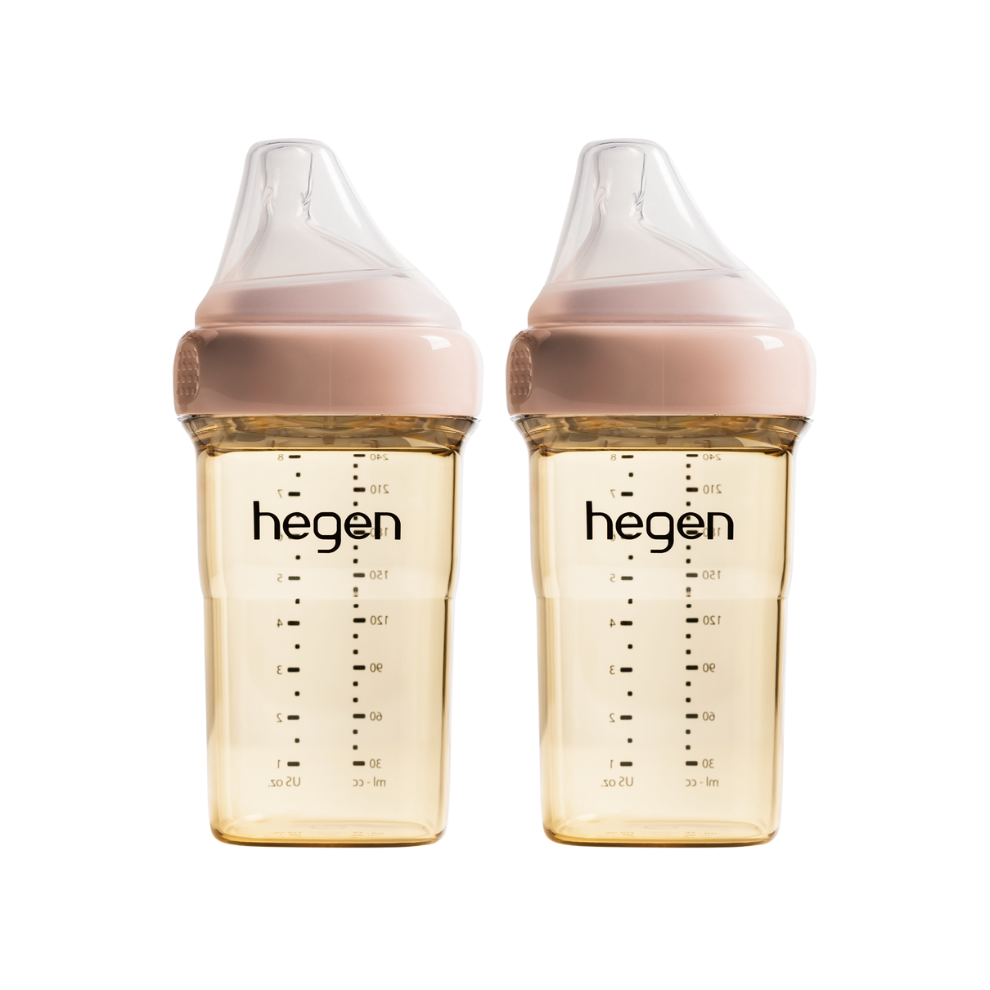 Hegen PCTO™ 240ml Feeding Bottle PPSU, 2-Pack with 2 x Medium Flow Teat (3 to 6 Months)