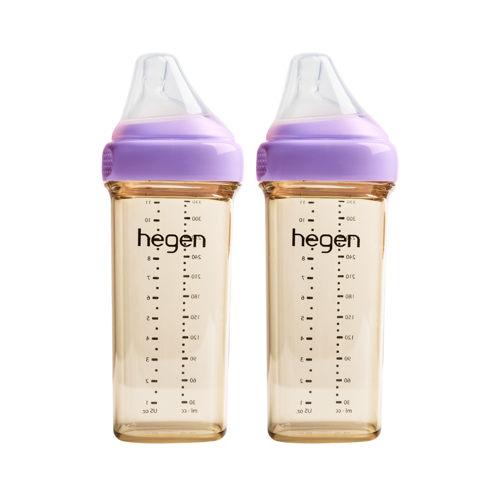 Hegen PCTO™ 330ml Feeding Bottle PPSU, 2-Pack with 2 x Fast Flow Teat (6 Months +)