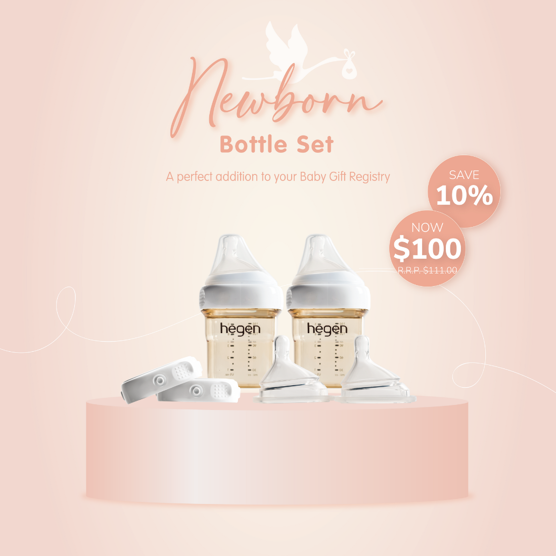 Hegen Newborn Bottle Set