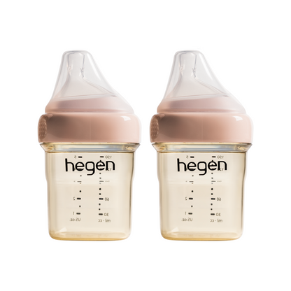 Hegen PCTO™ 150ml Feeding Bottle PPSU 2-Pack PINK with 2x Slow Flow Teats (1 to 3 months)