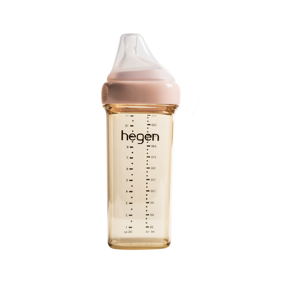 Hegen PCTO™ 330ml Feeding Bottle PPSU PINK with Fast Flow Teat (6 months and beyond)