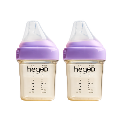 Hegen PCTO™ 150ml Feeding Bottle PPSU 2-Pack PURPLE with 2x Slow Flow Teats (1 to 3 months)