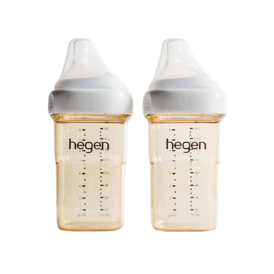 Hegen PCTO™ 240ml Feeding Bottle PPSU, 2-Pack with 2 x Medium Flow Teat (3 to 6 Months)