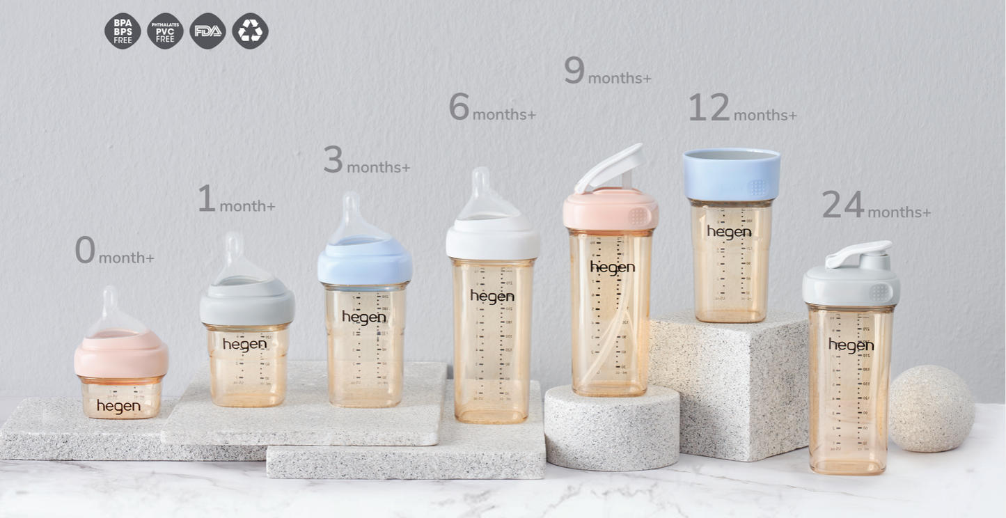 Hegen PCTO™ 240ml Feeding Bottle PPSU with Medium Flow Teat (3 to 6 Months)